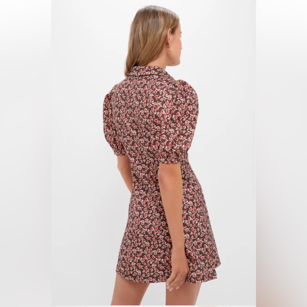 HYACINTH HOUSE
Brown & Red Floral Corduroy Front Zip Mini Dress - Picture 2 of 6